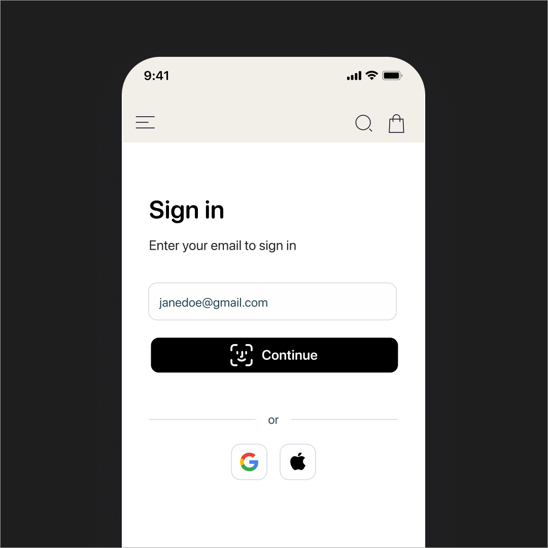 Login interface